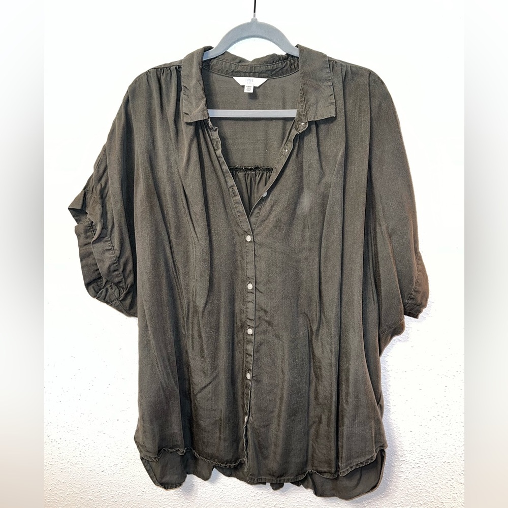 XXXL Green Button Down